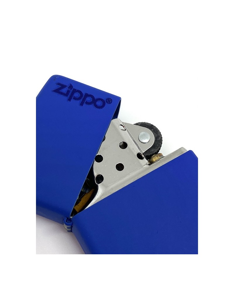 Zippo Logo Pocket Mechero azul marino mate con 12 oz encendedor líquido