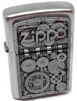 ZIPPO MOTOR RELLEU CHROM BRIQUET USA